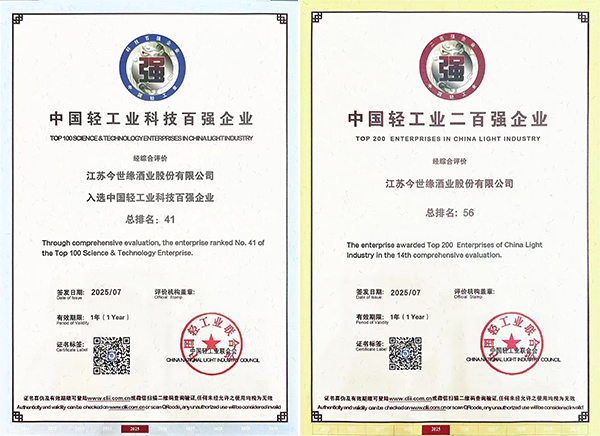 荣登轻工双百强榜，今世缘综合实力再获国家级认证